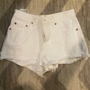 Levi’s White Denim Shorts